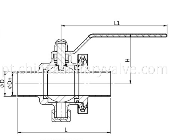 DIN Sanitary Welded Non-retention Ball Valve